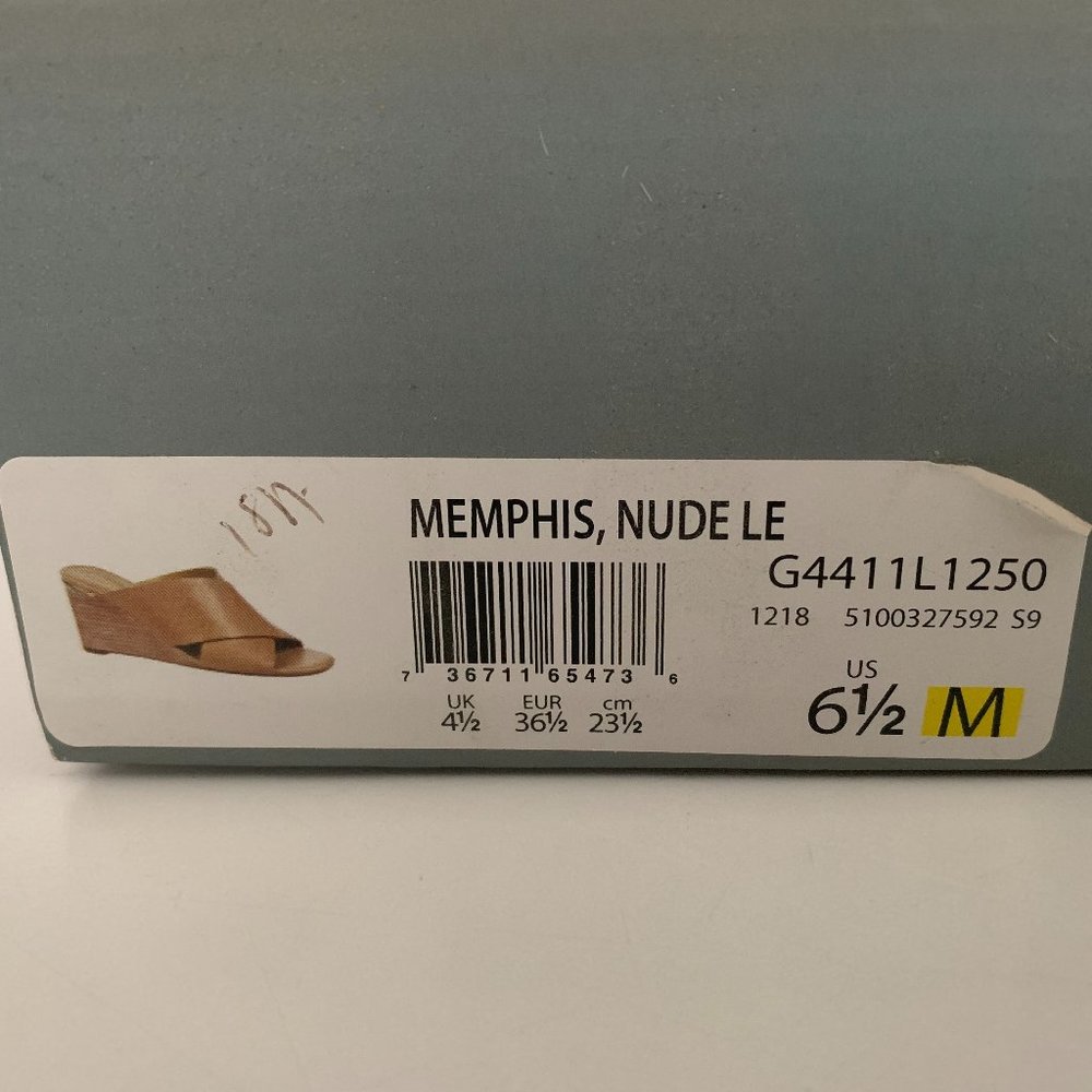 NWOT Franco Sarto Memphis Leather Wedge Sandal US Size 6.5 M - Picture 9 of 9